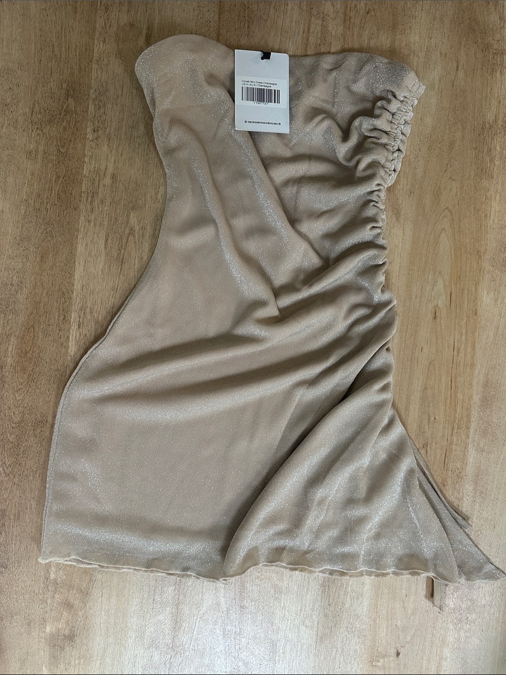 Princess Polly Shimmery Nude Mini Dress